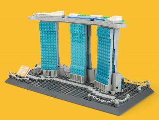 Architecture Marina Bay Sands Singapore Sg City Toy Building Blocks Bricks Diy