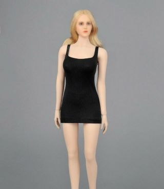 1:6 Scale Low Cut Black Sling Skirt Dress Clothes Fit 12  Phicen Tbl Jo Body