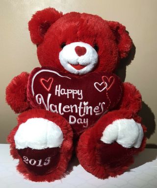 Dan Dee 19” Plush 2013 Red Teddy Bear Plush Happy Valentine 