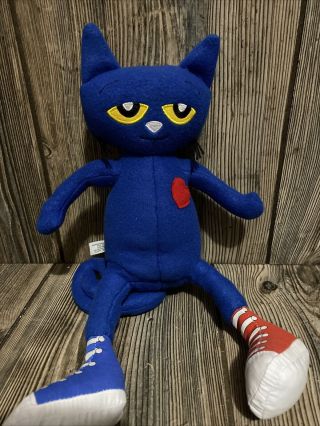 Merrymakers Pete The Cat Stuffed Animal Plush I Love My Shoes - Red & Blue 13 In
