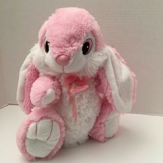 Dan Dee Large Pink Plush Bunny Easter 15” Sitting