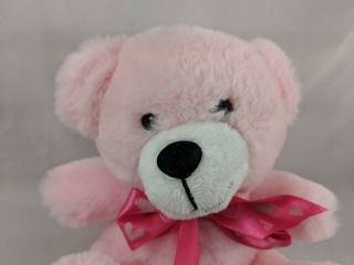 Dan Dee Pink Bear Plush Sits 7 " Stuffed Animal Toy