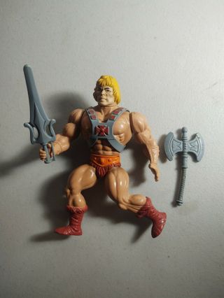 Mattel Vintage (1981) Motu He - Man W/ Sword And Axe