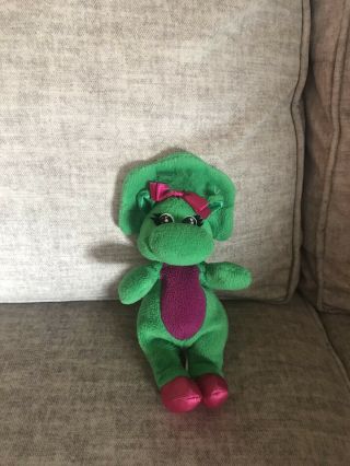 Gund Baby Bop Dinosaur Beanbag Plush 7 " From Barney And Friends