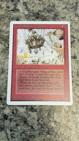 Goblin Balloon Brigade - Magic The Gathering Mtg Unlimited Edition Single Card