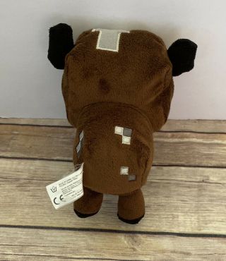 Minecraft 2014 Mojang Brown Cow Plush Stuffed Animal Soft Toy 6” 2