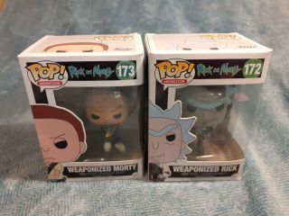 Pop Weaponized Rick 172 And Morty 173 Funko Pop Vinyl Figure.  Rick And Morty
