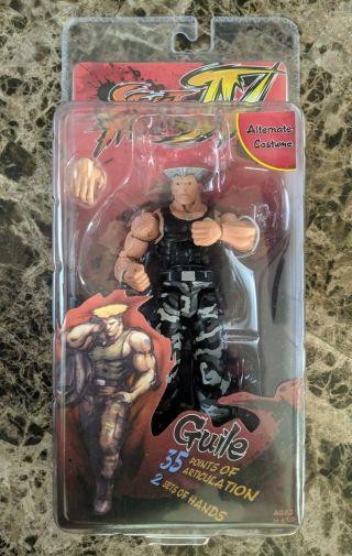 Street Fighter Iv Guile Alternate Colors 7 " Action Figure (neca,  2009) Authentic