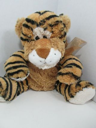 Best Made Toys Plush Stuffed Animal Hand Puppet Tiger Brown Sheer Bow