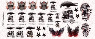 1/6 Scale Expendables Tattoo Decals For 12 Inch Figures - Waterslide Decals