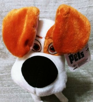 2016 The Secret Life Of Pets Max 12 " Stuffed Plush Brown White Dog W/ Tags