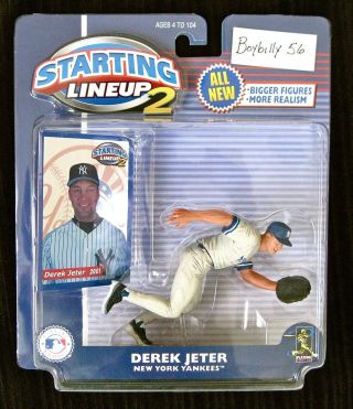 2001 Derek Jeter Starting Lineup Slu 2 Ny Yankees