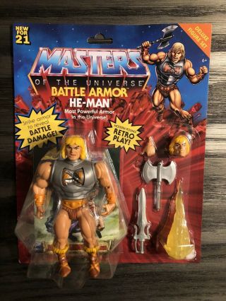 Masters Of The Universe Origins Battle Armor He - Man Motu In Hand