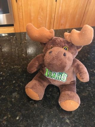 Souvies Brown Moose Idaho Plush Stuffed Animal Souvenir 9 " Antlers