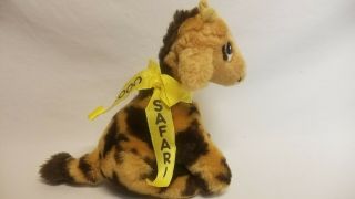 Vintage Dakin Plush 1983 Giraffe Cookie Safari Ribbon 80s Girl Scout Award 7 "