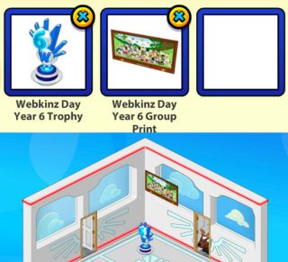 2011 Retired Webkinz Day Year 6 Trophy & Group Print: 2 - Pc Bundle