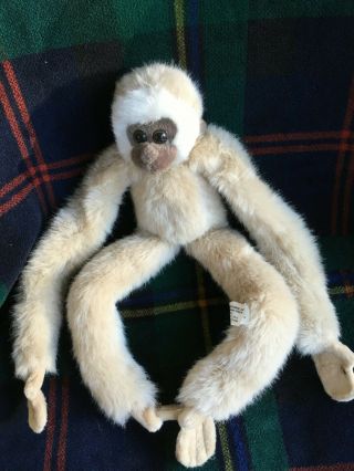 Wild Republic Plush Tan Hanging Monkey Stuffed Animal Vintage Pre - Owned