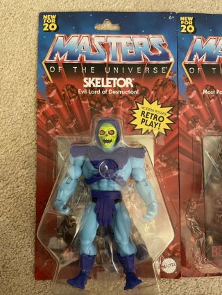 Masters of the Universe MOTU Origins Set of 3 He - Man Skeletor Battle Cat 3