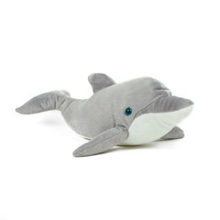 Sea World 18” Dolphin Plush Stuffed Animal Soft Toy Gray And White