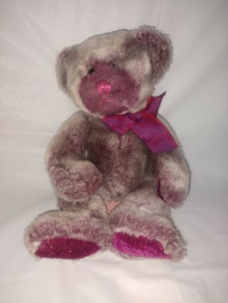 Russ Berrie Iris Purple Teddy Bear Plush Soft Toy Stuffed 10 " 20841 Animal