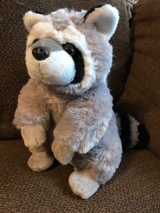 K&m Wild Republic Raccoon Gray/white/black Plush Stuffed Animal 10” Tall