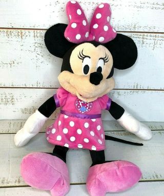 Minnie Mouse Doll Disney Talking Singing Stuffed Light Up Bow And Bib 0427.  0