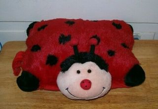 Pillow Pet Pee Wee Lady Bug Plush 12 " X 10 " Euc