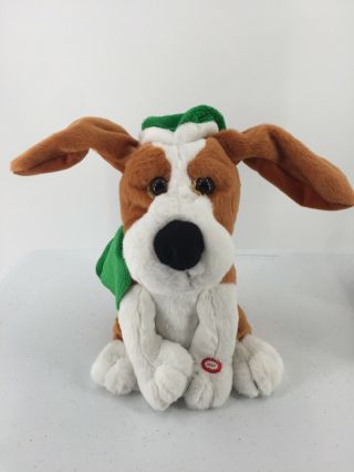 Kids Of America Animated Dog Flapping Ears Santa Claus Is Coming Singing Plush