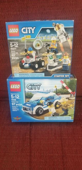 Lego City Space Starter Set 60077 & Police Patrol Car 4436