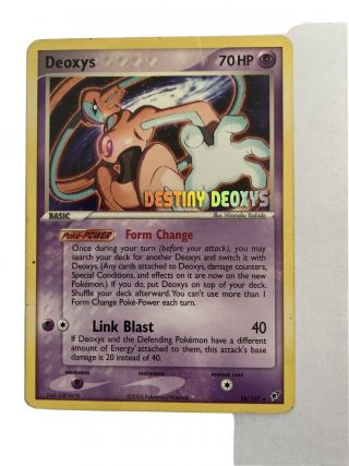 Deoxys 16/107 Holo Rare Pokemon Ex Destiny Deoxys 2005