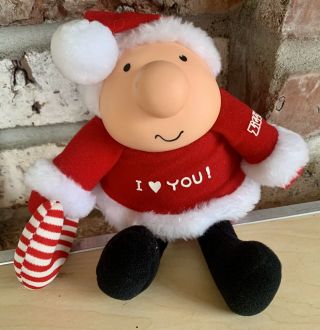 Small Christmas Holiday Santa Claus Ziggy I Love You Tom Wilson Plush Doll