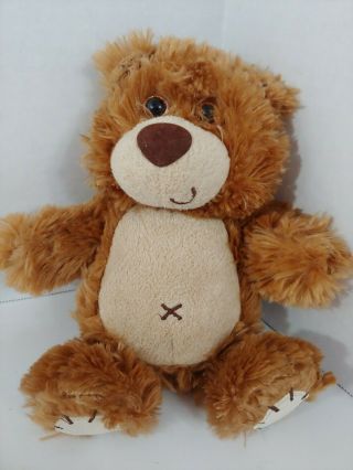 First & Main Mac Brown Tan Teddy Bear Plush Stitched Ears Feet X Belly Button
