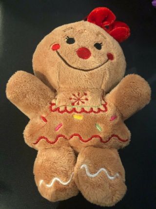 9 " Gingerbread Girl Dan Dee Plush Holiday Christmas Doll Gingerbread Smell Vgc