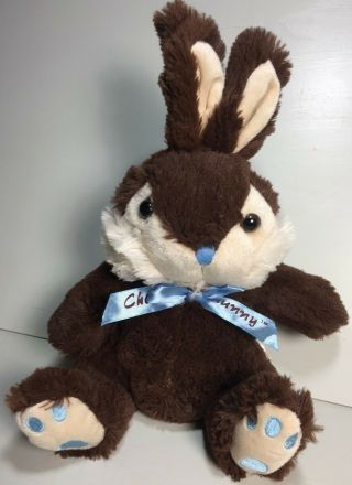 Dan Dee Sitting Chocolate Bunny Rabbit 11 " Plush Stuffed Animal Toy