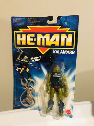 Vintage Adventures Of He - Man Kalamarr Figure Moc Fresh From Case Mattel