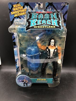 Wcw Sting Toybiz Marvel Bash At The Beach Wrestlers Figure Very Rare Htf