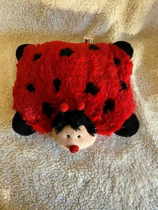 Pillow Pets Peewee Ladybug 11” Red Black Lady Bug Soft Stuffed Plush Pee Wee