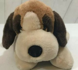 Vintage Tri Russ Beagle Baby Puppy Dog Tri - Color Stuffed Plush 11 " Toy D2