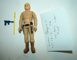 Star Wars Vintage Kenner Luke Skywalker Bespin W Orig Acc Saber Esb 1980 1220