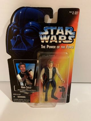 Star Wars Potf 2 Han Solo 1995 Mosc Red Card Power Of The Force Action Figure