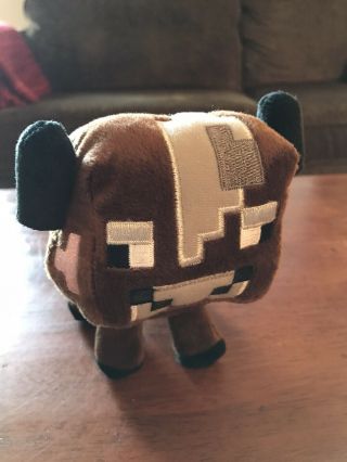 Mojang Brown Cow Animal Mindcraft 6 " Plush Soft Toy Stuffed Video Game Character
