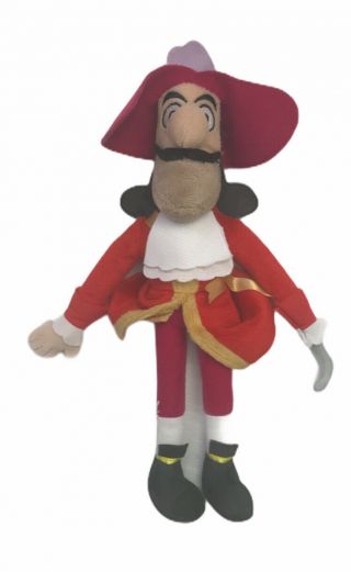 Disney Captain Hook 9 " Plush Peter Pan Movie Stuffed Toy Doll