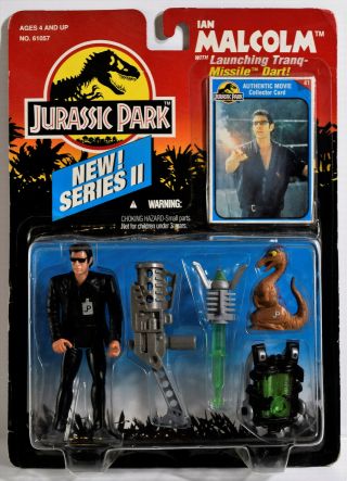 Kenner Jurassic Park Series Ii 2 Ian Malcom 1994 Action Figure & Card 61057