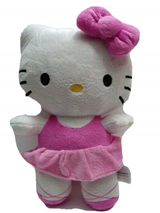 Cute Ballerina Hello Kitty 11 " Plush Doll Toy - Bow W/ Pink Dress