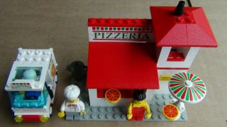 Vtg 1994 Lego 6350 Town Pizza To Go Restaurant & Delivery Truck
