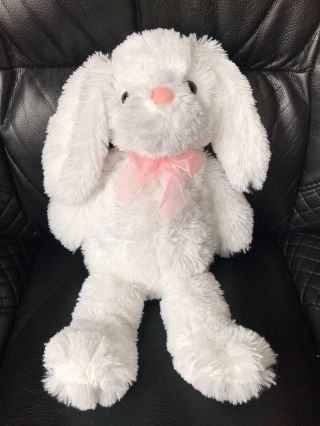 Easter Plush Dan Dee Collectors Choice 14 " Stuffed Animal Toy White Bunny Rabbit