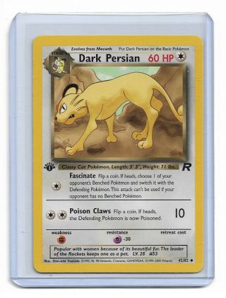 Pokemon Card Team Rocket 1st First Edition Dark Persian 42/82