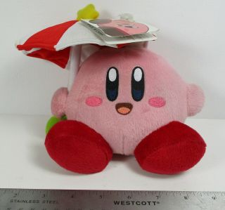Little Buddy San - Ei Official Kirby Adventure Parasol Umbrella 7 " Plush Doll Tag