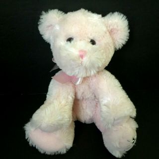 Russ Berrie Shining Stars Teddy Bear Soft Toy Pink Rare Plush 0407 10 " 2006 Htf