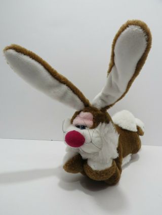 Applause Telly Bunny Rabbit Laying Down Paws Under Chin 14 " Long Plush 1998